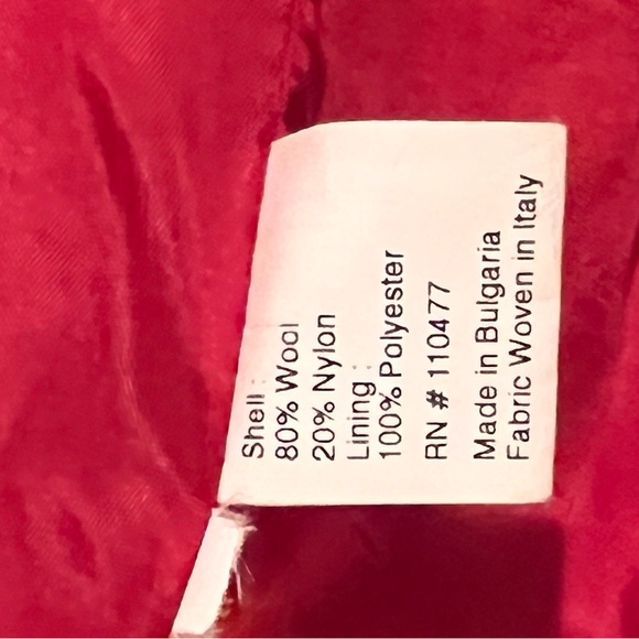 Virany Red Wool Coat - Picture 4 of 5